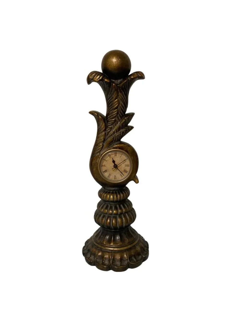 Vintage Ornate Table Clock With Roman Numerals